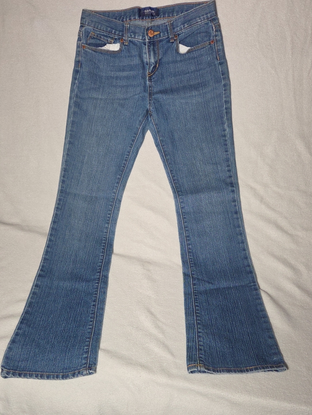 Old Navy Girls Bootcut Jeans Size 14 Regular Medium Wash Adjustable Waist